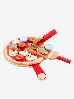 Jouet-Jeux d'imitation-Set pizza en bois