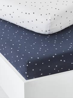 La sélection de la rentrée pour les bébés-Linge de maison et décoration-Linge de lit bébé-Lot de 2 draps-housses bébé en coton