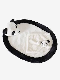 black and play bebe-Jouet-Premier âge-Doudous, peluches et jouets en tissu-Coffret tapis de jeu + doudou Panda.