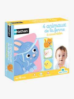 Spielzeug-Lernspiele-Formen, Farben und Assoziationen-Baby-Puzzles 4 Bauernhoftiere NATHAN