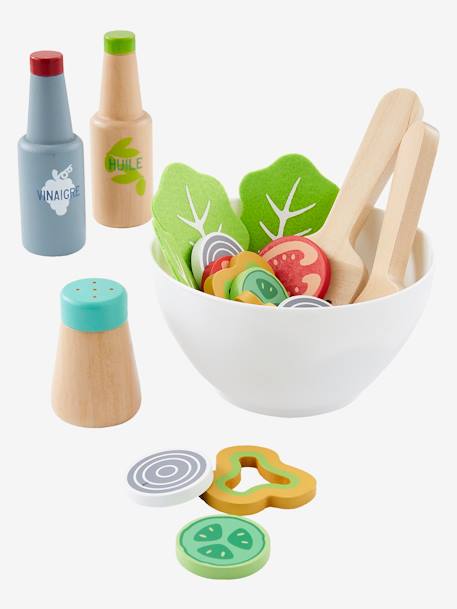 Set de salade en bois FSC® lot vert aqua 