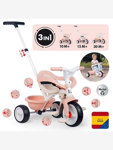 Tricyle Be Move Confort - beige+rose 