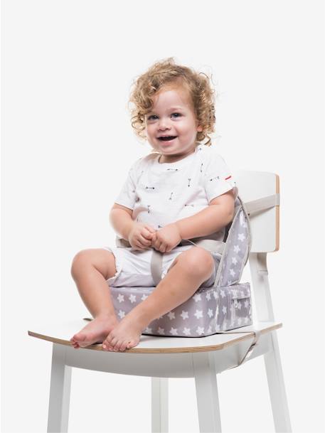 Rehausseur de chaise Easy up BABY TO LOVE gris étoiles+HAPPY LEMON+rayé bleu 