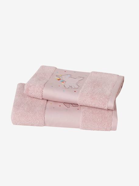 Serviette de bain 'Licorne' ROSE CLAIR 