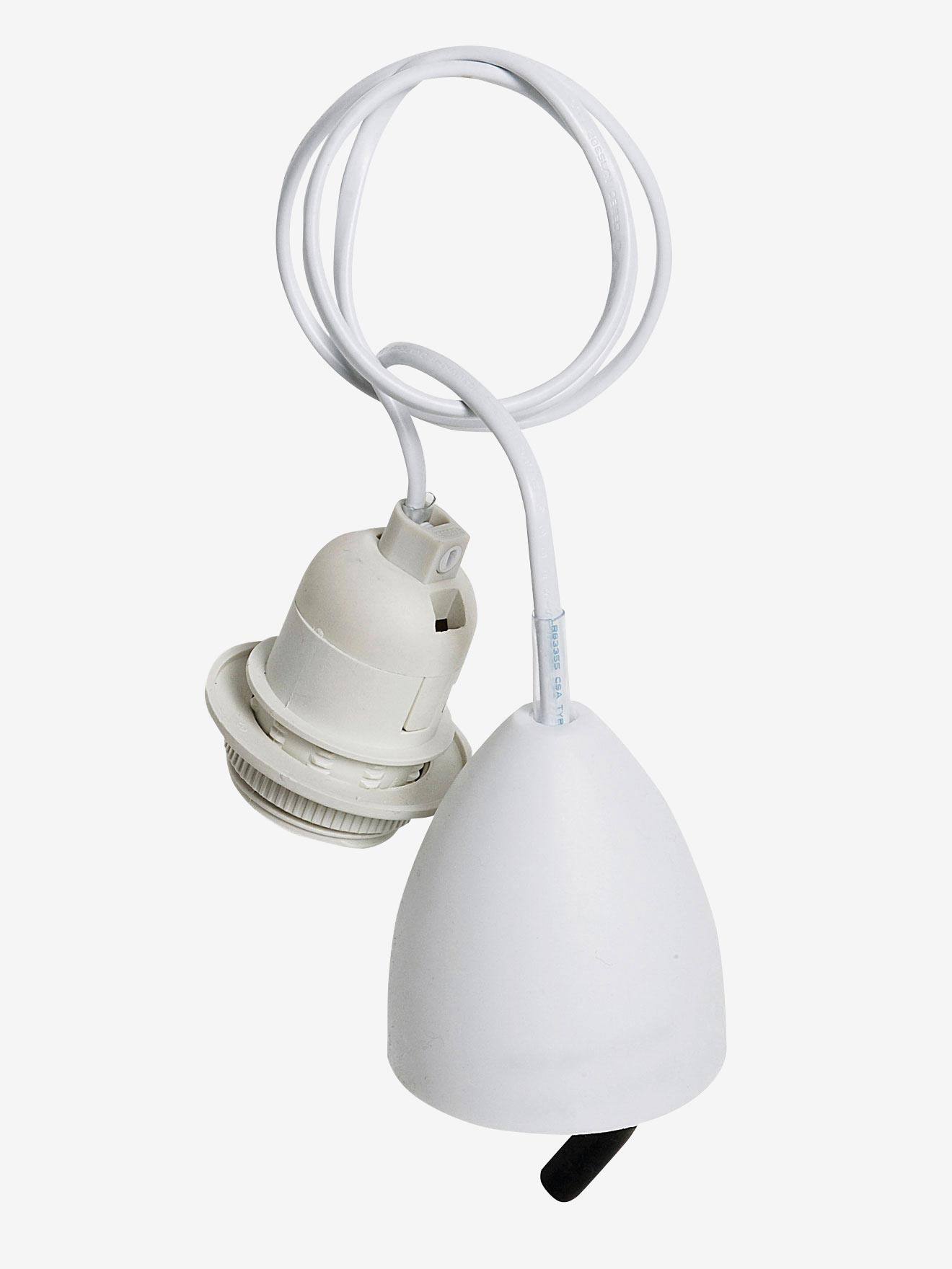 Câble et douille électrique pour luminaires - blanc, Linge de maison et  décoration
