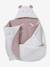 2-in-1 Baby Ausfahrsack/Wickelunterlage, Musselin beige bedruckt+cappuccino+GRÜN+terrakotta+wollweiß 