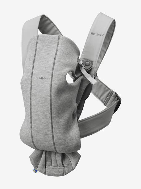 Porte-bébé Mini Jersey 3D BABYBJORN GRIS CHARBON+Gris clair 