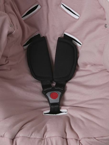 2-in-1 Baby Ausfahrsack/Wickelunterlage, Musselin beige bedruckt+cappuccino+GRÜN+terrakotta+wollweiß 