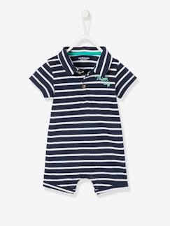 Trend Ethno-Style-Baby-Latzhose, Overall-Kurzoverall Baby Jungen, Polokragen