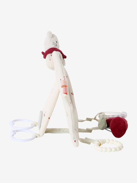 Baby Activity-Spielzeug mit Spiegel zum Aufhängen oder Aufstellen CHERRY rot 