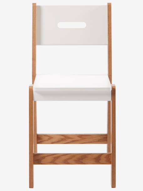 Chaise 'Architekt', hauteur assis 45 cm pour les 6-10 ans BLANC/BOIS+Rose/bois+Vert/bois 