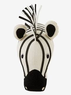 Graphik Afrika-Bettwäsche & Dekoration-Dekokopf Zebra, Plüsch