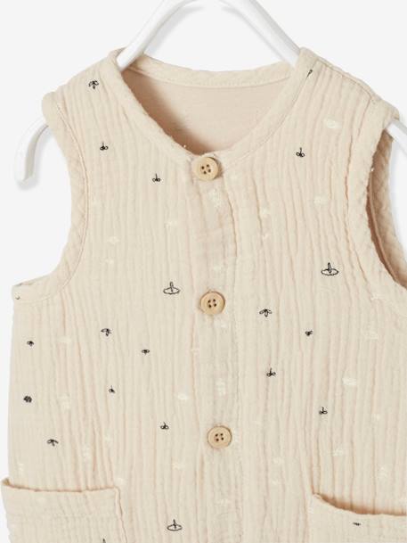 Baby Overall, Musselin beige 