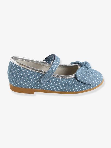 Mädchen Klett-Ballerinas mit Anziehtrick blau 