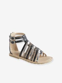 Schuhe-Mädchenschuhe 23-38-Römer-Sandalen für Mädchen, Leder