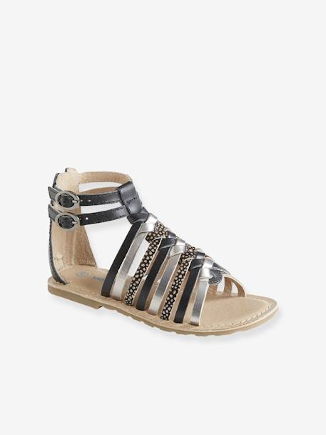 Römer-Sandalen für Mädchen, Leder MEHRFARBIG+schwarz 