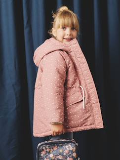 Mädchen-Mantel, Jacke-Mädchen 3-in-1-Parka mit Kapuze und Steppweste, Recycling-Wattierung