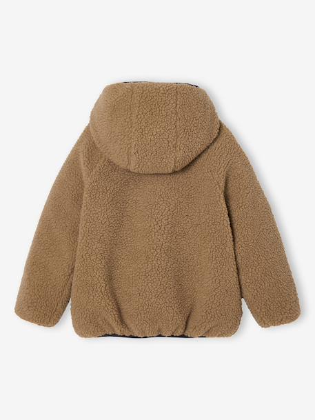 Jungen Wende-Steppjacke marine+mokka+tannengrün 