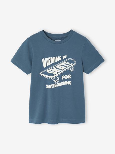3er-Pack Jungen T-Shirts mit Rundhals Basic blau 