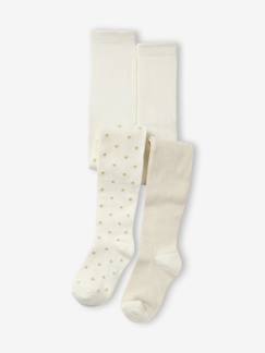 Mädchen-Unterwäsche-Strumpfhose-2er-Pack Strumpfhosen mit Glitzereffekt, Mädchen