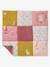 Tapis de sol / fond de parc patchwork LAPIN ENCHANTÉ vieux rose 