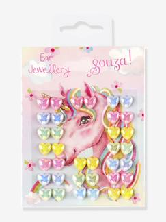 Spielzeug-Nachahmungsspiele-Kostüm-Ohrsticker Set EINHORN mit Herzen selbstklebend Kinder SOUZA