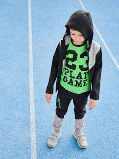 Hiver-Garçon-Jogging-Pantalon de sport garçon en matière technique détails fluo