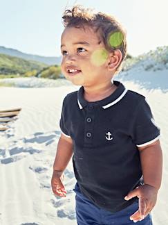 Sommer in Sicht-Baby-T-Shirt, Unterziehpulli-T-Shirt-Jungen Baby Poloshirt mit Stickerei, personalisierbar Oeko-Tex