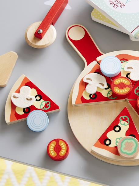 Set pizza en bois FSC® multicolore 