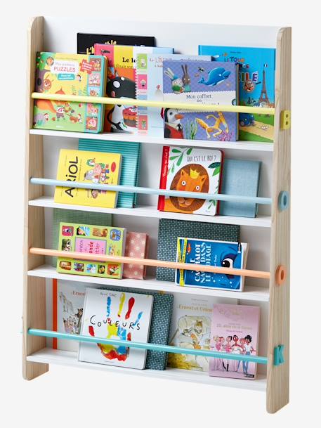 Bücherregal ,,Books' für Kinder WEISS/NATUR 