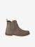 Boots enfant fille cuir zippées lot beige+noir+taupe 