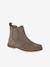 Boots enfant fille cuir zippées lot beige+noir+taupe 