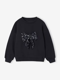 Mädchen-Mädchen Sweatshirt mit Pailletten-Schleife