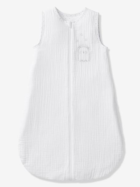 Baby Sommerschlafsack 'Igel' mit Reissverschluss vorne, Oeko-Tex® personalisierbar blanc 