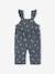 Salopette bébé en twill imprimée gris ardoise 