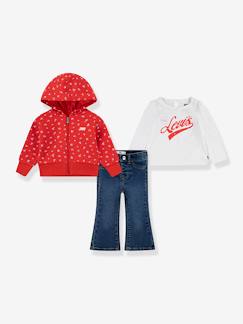 Baby-3-teiliges Baby-Set: Shirt, Kapuzensweatshirt und Jeans Levi's