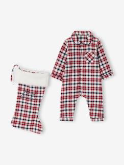 Baby-Set: Strampler und Socken mit Karomuster