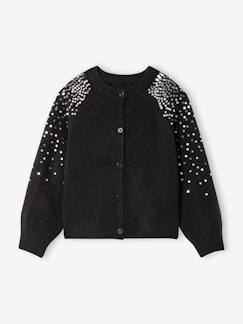 Fille-Pull, gilet, sweat-Gilet fille à sequins