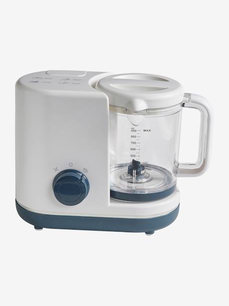 Robot cuiseur vapeur/mixeur Magic Cooker 5 en 1 vertbaudet, essentiels blanc/gris 