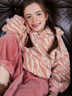 Mädchen-Mädchen Kapuzenpullover aus Teddyfleece