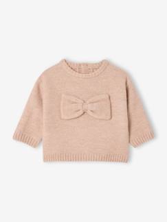 Baby-Pullover, Strickjacke, Sweatshirt-Baby Strickpullover mit voluminöser Schleife