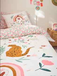 Linge de maison et décoration-Linge de lit enfant-Fourre de duvet-Parure fourre de duvet enfant et taie d'oreiller LATINO VIBES, avec coton recyclé