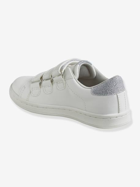 Mädchen-Sneakers mit Klettverschluss WEISS 