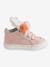 Mädchen High Sneakers für Babys, 3 Pompons WOLLWEISS/PFIRSICH 