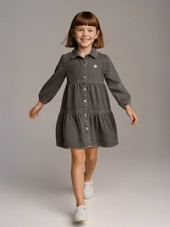 Fille-Robe-Robe en denim léger fille