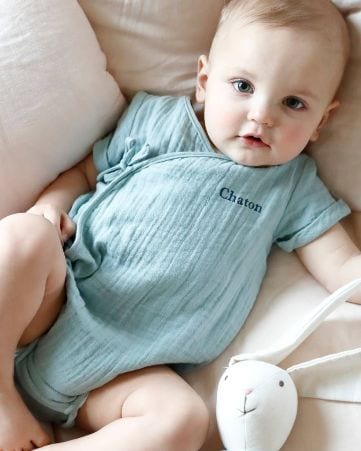 Chaussettes bébé Naissance en coton bio Bleu Lässig - Dröm Design