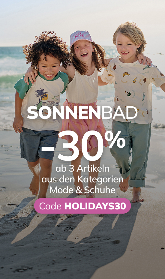 -30% ab 3 Artikeln aus den Kategorien Mode & Schuhe Code: HOLIDAYS30